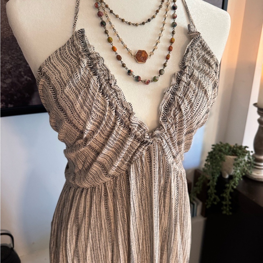 Cupshe Black and White Patterned Dress